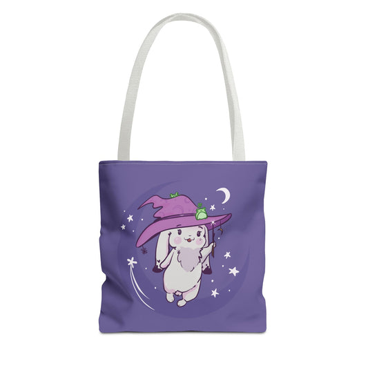 Magical Bunny Bun Astronomical Stars Moon Purple Cute Tote Bag