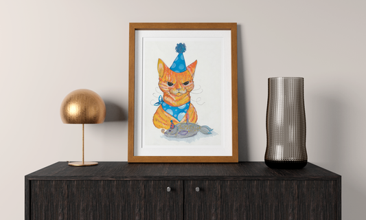 Grumpy Birthday Kitty | Original